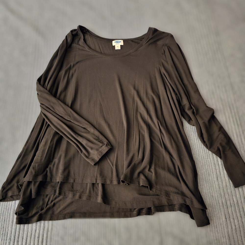 Maternity, nursing, long sleeve, black tee size XXL from Old Navy